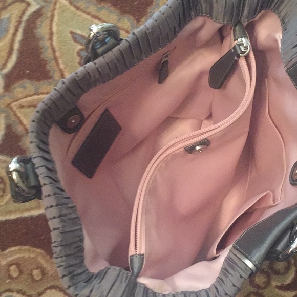 Authentic Coach Gray satin purse and coach wallet - Picture 4 of 6